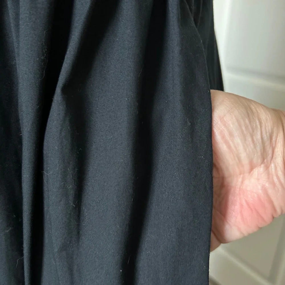 Abercrombie & Fitch Smocked Bodice Easy Maxi Dress Black Tiered Ruffle Medium
